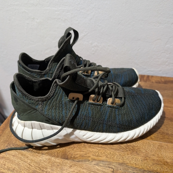 Adidas Womens Tubular Doom Nt Cargo/Real Teal/Copper Flat Solid Sz 8.5M FR SH US - Picture 1 of 9